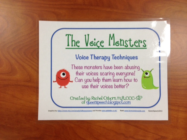 Ahhhhhh, Voice Monsters!!!!