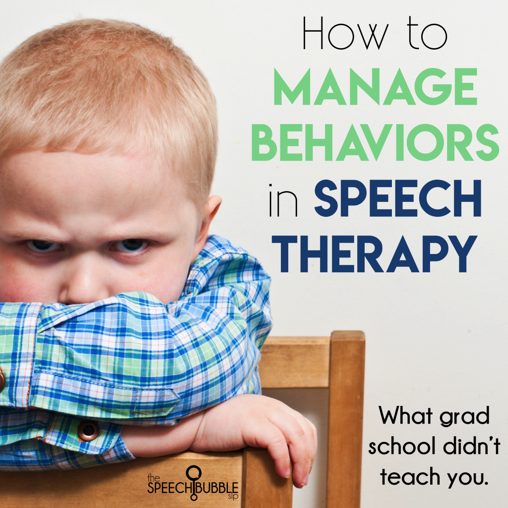 How to manage behaviors in speech therapy.
