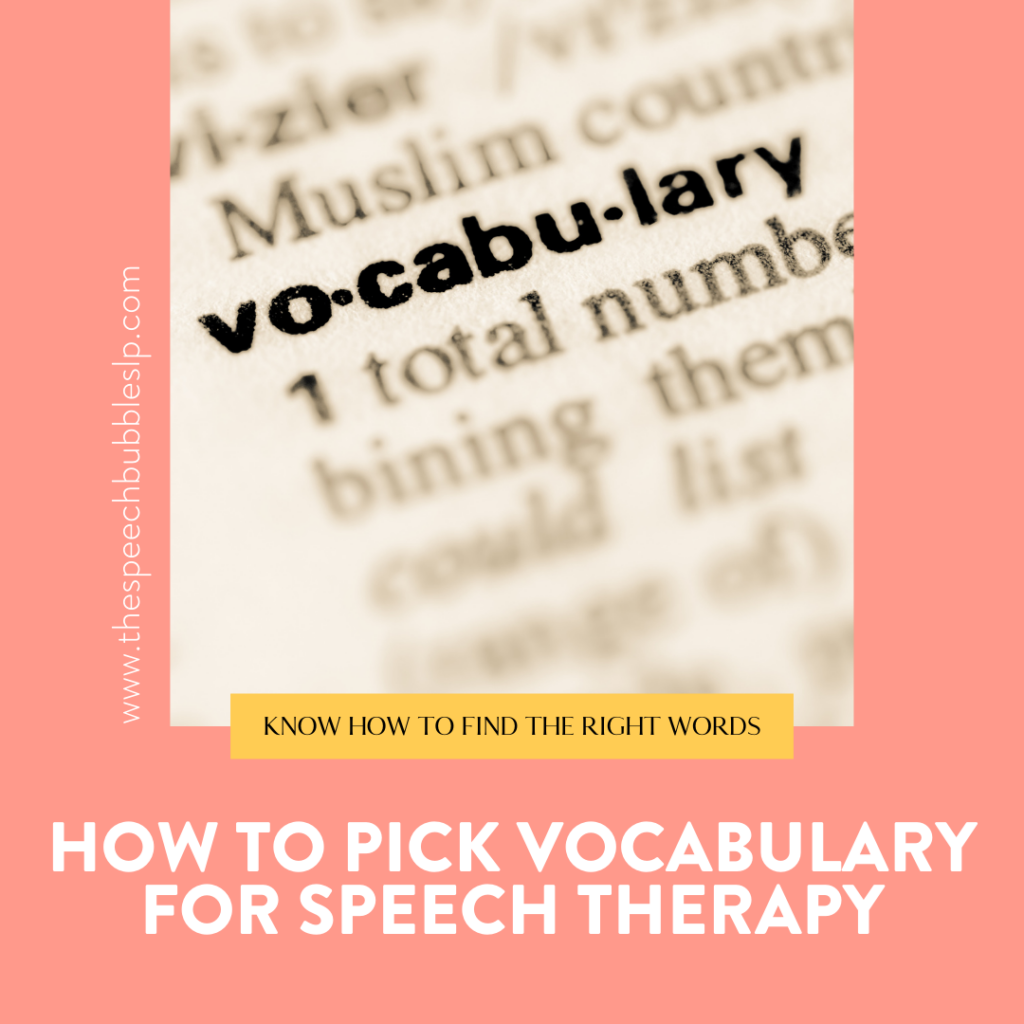 functional vocabulary words speech therapy